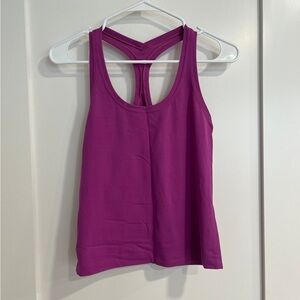 Lululemon cool racerback tan top shorter length nulu